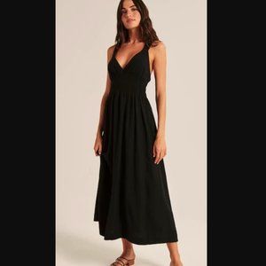 TALL  Linen Blend Scrunchie Strap Maxi Dress